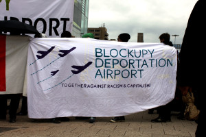 Blockupy Deportation Airport Transpi